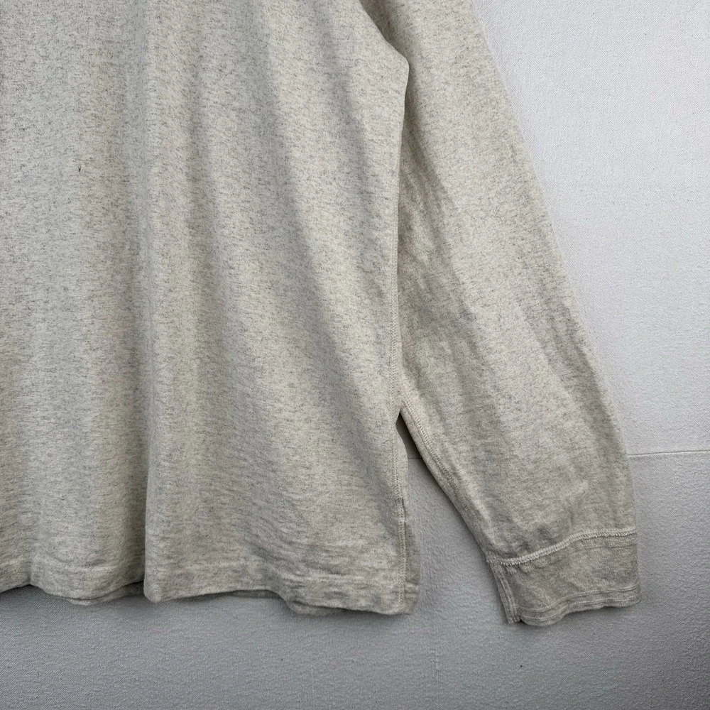 90s Vtg Polo Ralph Lauren Sailor Shoulder‎ Button Sweater Alpaca Beige 2XL *Read